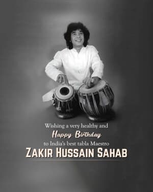 Musician Zakir Hussain Birthday post