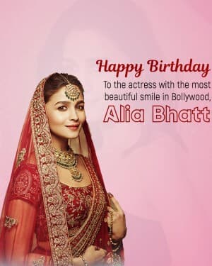 Alia Bhatt Birthday flyer