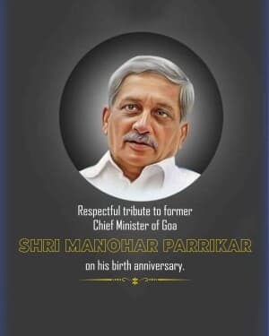 Manohar Parrikar Jayanti illustration