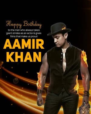 Aamir Khan Birthday event poster