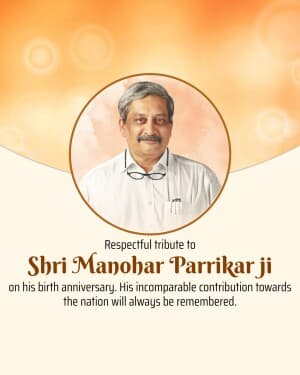 Manohar Parrikar Jayanti graphic