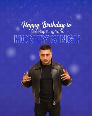 Honey Singh Birthday flyer