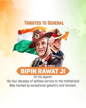 Bipin Rawat Jayanti graphic