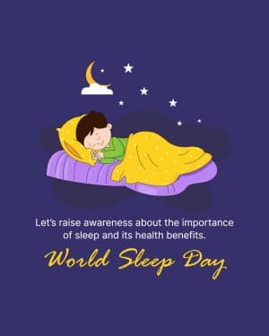 World Sleep Day event advertisement