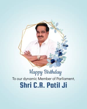 C. R. Patil Birthday poster Maker