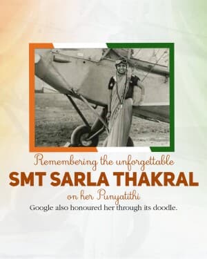 Pilot Sarla Thakral Punyatithi banner