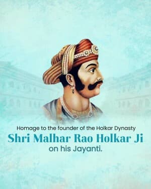 Malhar Rao Holkar Jayanti image