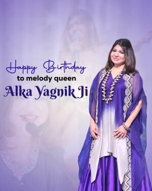 Alka Yagnik Birthday graphic