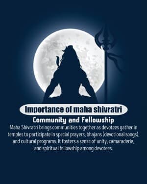 Importance of maha shivratri poster