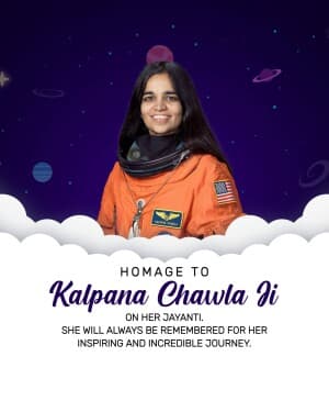 Kalpana Chawla Birth Anniversary graphic