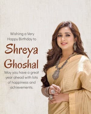 Shreya Ghoshal Birthday post