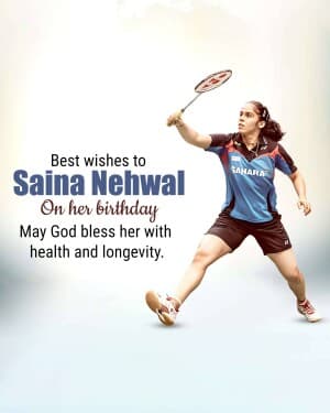 Saina Nehwal Birthday banner