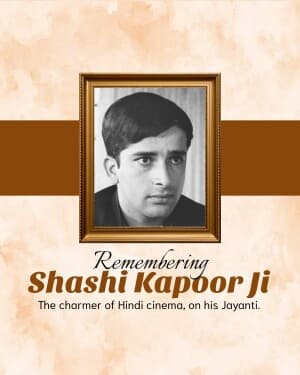 Shashi Kapoor Jayanti video