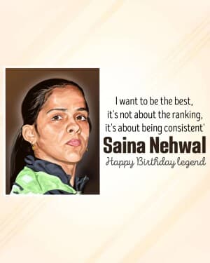 Saina Nehwal Birthday flyer