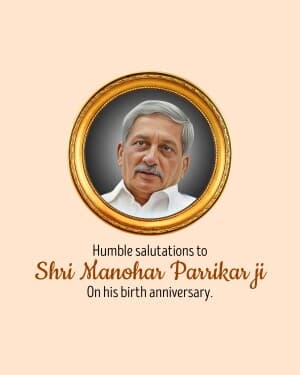 Manohar Parrikar Jayanti banner