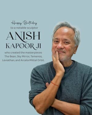 Anish Kapoor Birthday event poster