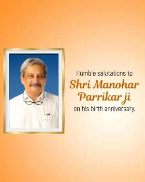 Manohar Parrikar Jayanti flyer