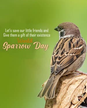 World Sparrow Day whatsapp status poster