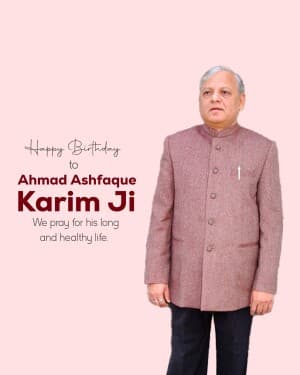 Ahmad Ashfaque Karim Birthday event poster