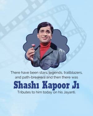 Shashi Kapoor Jayanti flyer