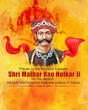 Malhar Rao Holkar Jayanti poster