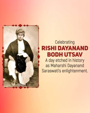 Rishi Dayanand Bodh Utsav poster