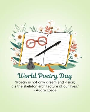 World Poetry Day Facebook Poster