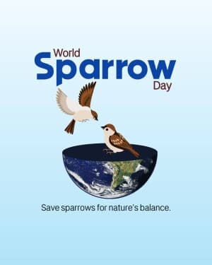 World Sparrow Day Facebook Poster