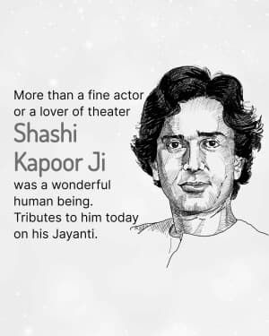 Shashi Kapoor Jayanti poster