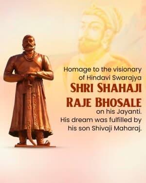 Shahaji Raje Bhosale Jayanti image