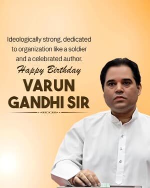 Varun Gandhi Birthday event poster