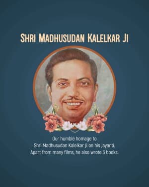 Madhusudan Kalelkar Jayanti graphic