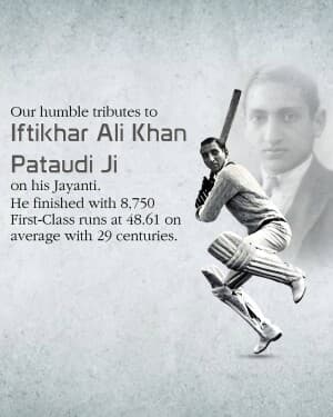 Iftikhar Ali Khan Pataudi Jayanti image