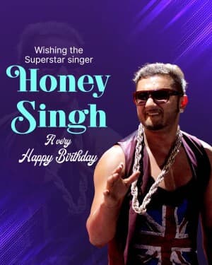 Honey Singh Birthday banner