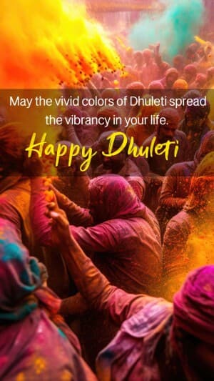 Dhuleti insta Story flyer