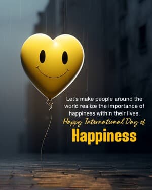 International Day of Happiness Facebook Poster