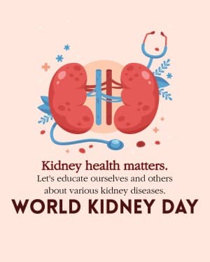 World Kidney Day event poster