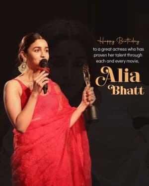 Alia Bhatt Birthday poster