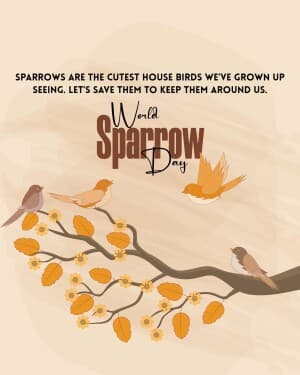 World Sparrow Day poster Maker