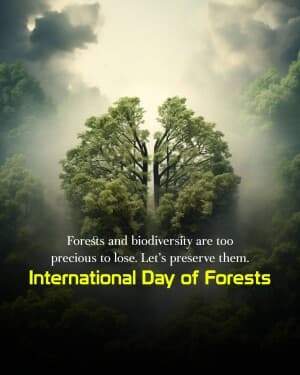 International Day of Forests marketing flyer