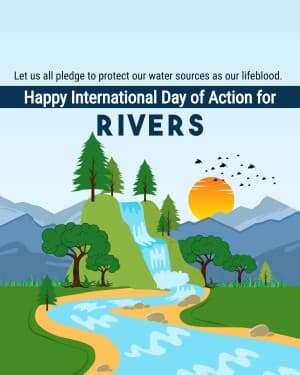International Day of Action for Rivers event poster