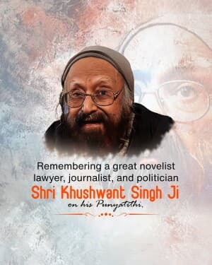 Khushwant Singh Punyatithi flyer