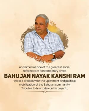 Kanshi Ram Jayanti event poster