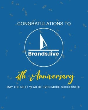 Brands.live 4th Anniversary whatsapp status poster