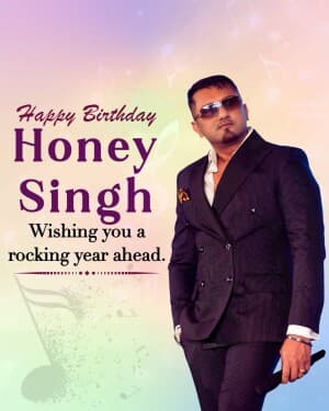 Honey Singh Birthday event poster