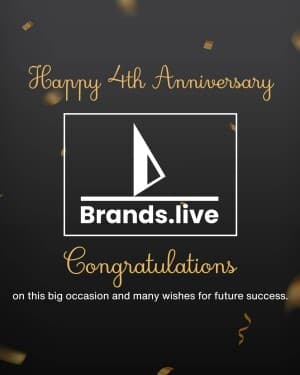 Brands.live 4th Anniversary Facebook Poster