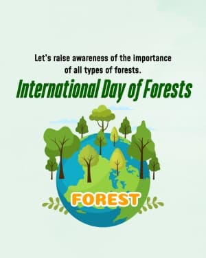 International Day of Forests whatsapp status poster