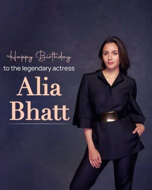 Alia Bhatt Birthday event poster
