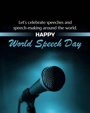 World Speech Day event poster