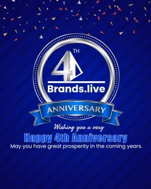 Brands.live 4th Anniversary event advertisement